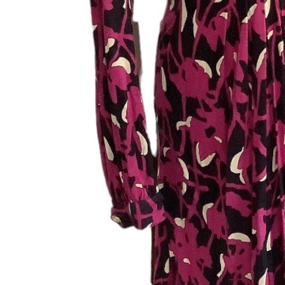 T-BAGS LOS ANGELES V NECK LONG SLEEVE PRINT DRESS - Picture 5 of 8